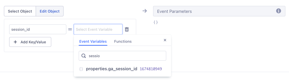 Adding the GA4 session id as an event parameter