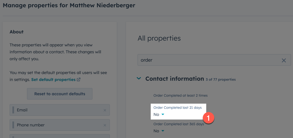 Check the value of the property in HubSpot